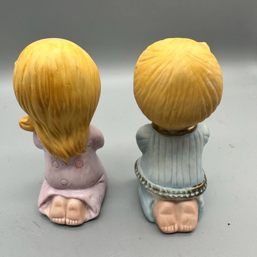 Homco vintage praying boy & girl figurines